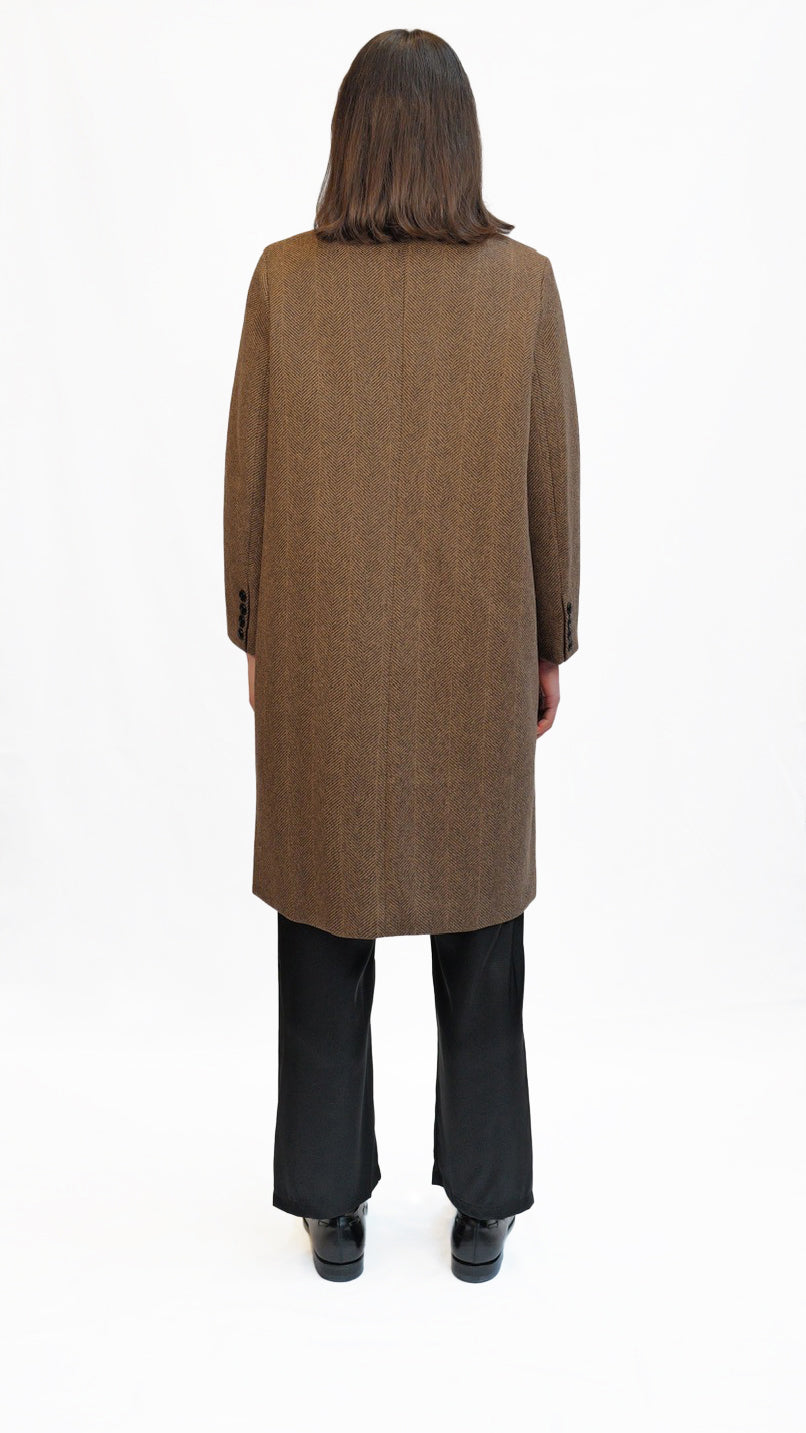 Choco Herringbone Coat