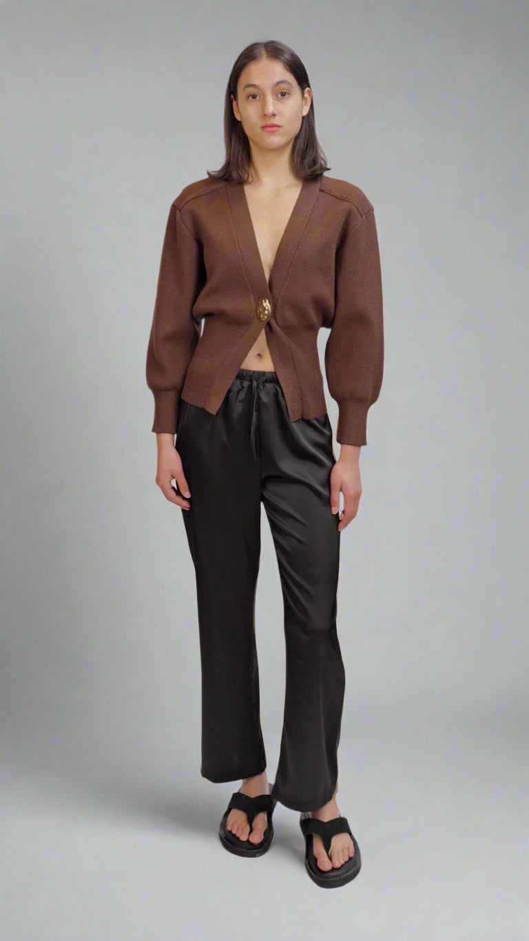 Lea Mocha Knit Cardigan