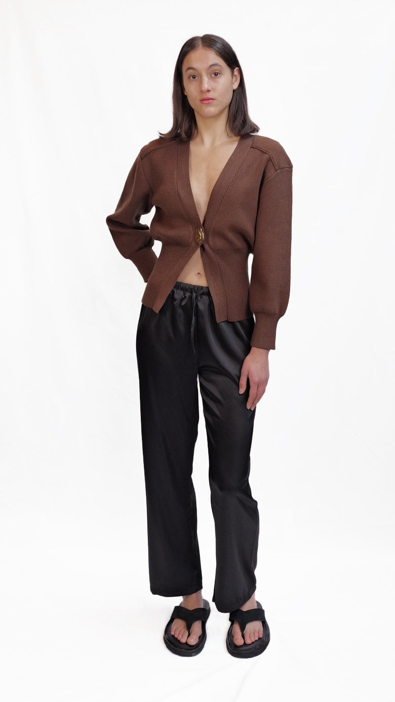 Lea Mocha Knit Cardigan