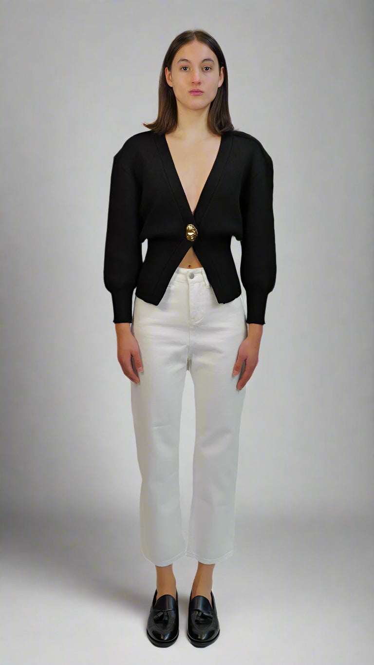 Lea Noir Knit Cardigan