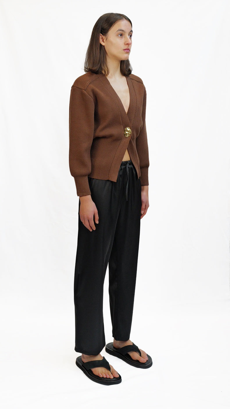 Lea Mocha Knit Cardigan