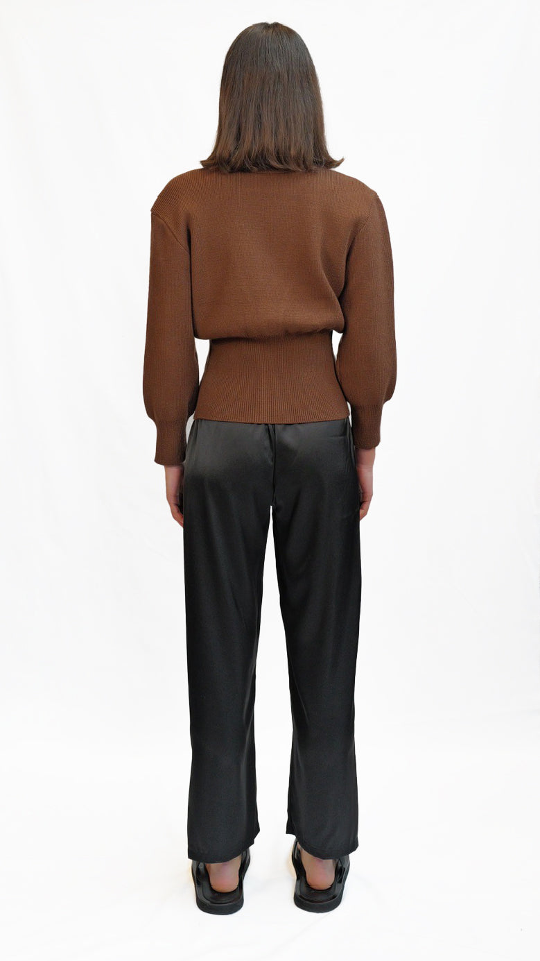 Lea Mocha Knit Cardigan