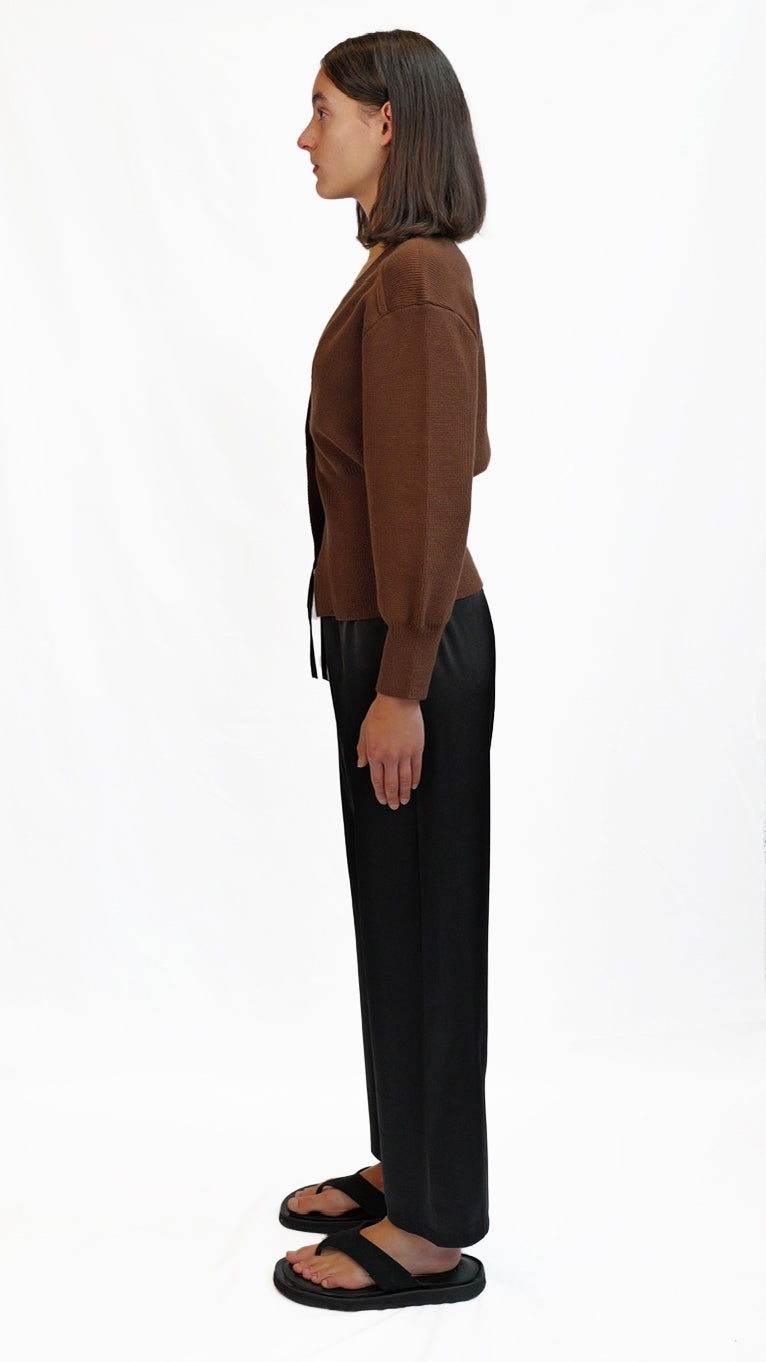 Lea Mocha Knit Cardigan
