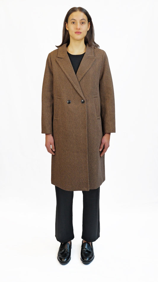 Choco Herringbone Coat