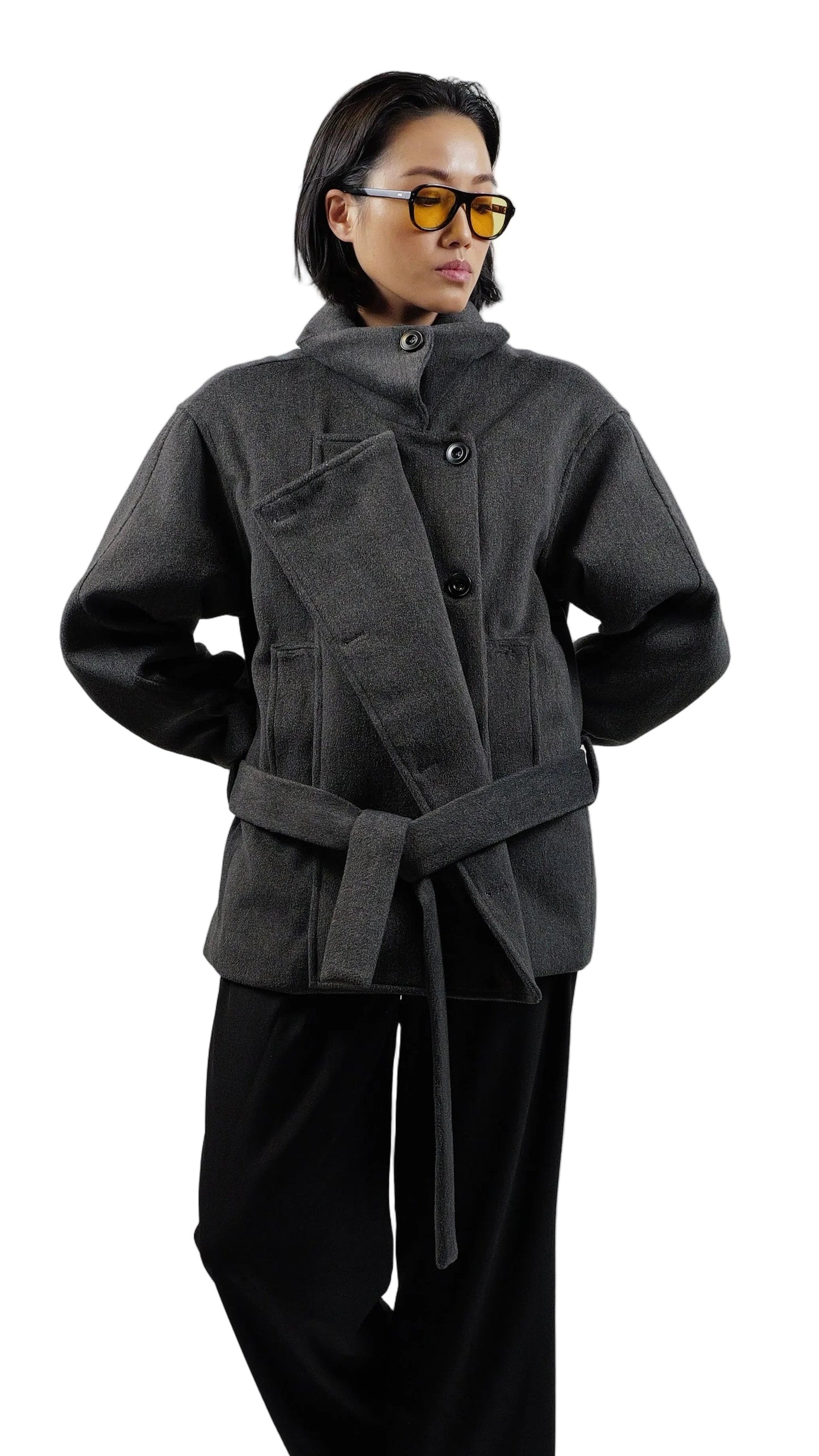 Dark Grey Funnel Jacket
