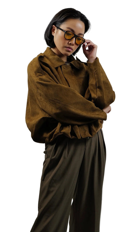 Toffee Suede Batwing Jacket