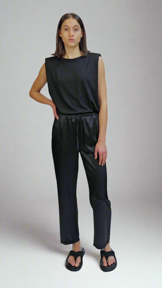 Luna Noir Satin Pants