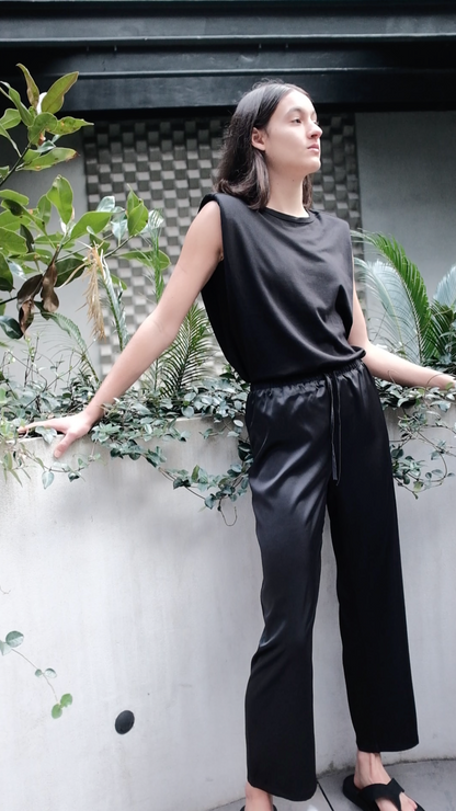 Luna Noir Satin Pants