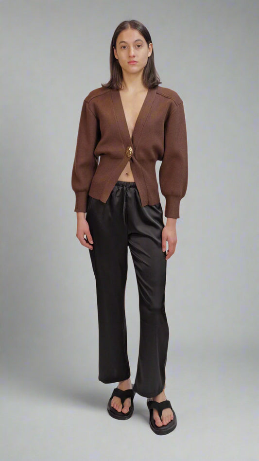 Lea Mocha Knit Cardigan