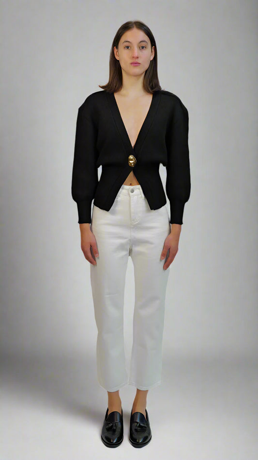 Lea Noir Knit Cardigan